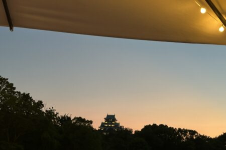 大阪城が見えて🤗